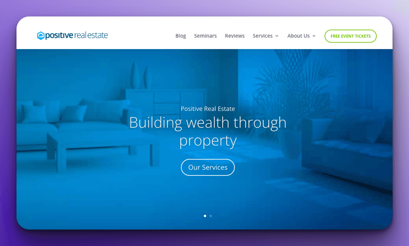 Positive real estate website