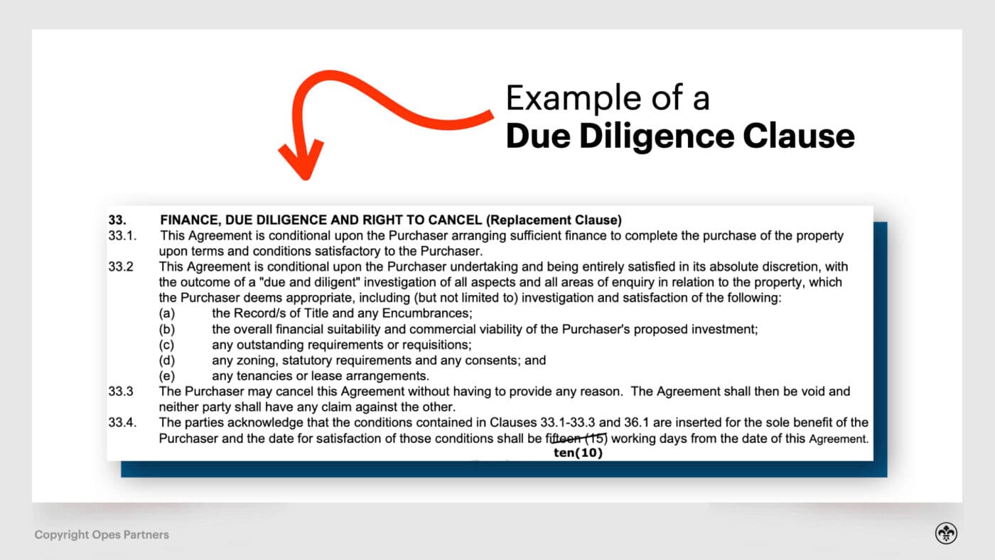 Due Diligence Clause Example